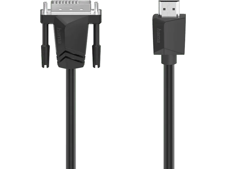 Adaptador - Hama 00200715, De conector HDMI a DVI-D, Hasta 4K UHD, 1.8 m, Negro