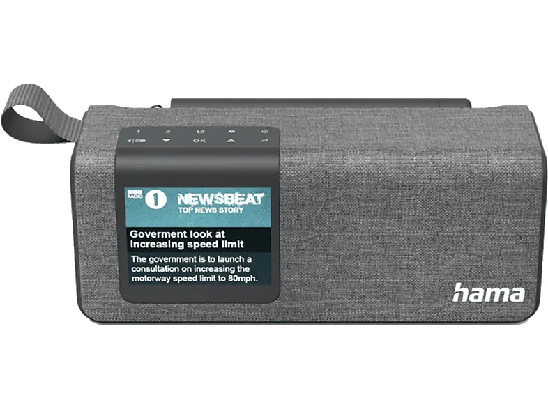 Radio portátil - HAMA DR200BT, 5 W, Bluetooth, DAB, DAB+, FM, Gris