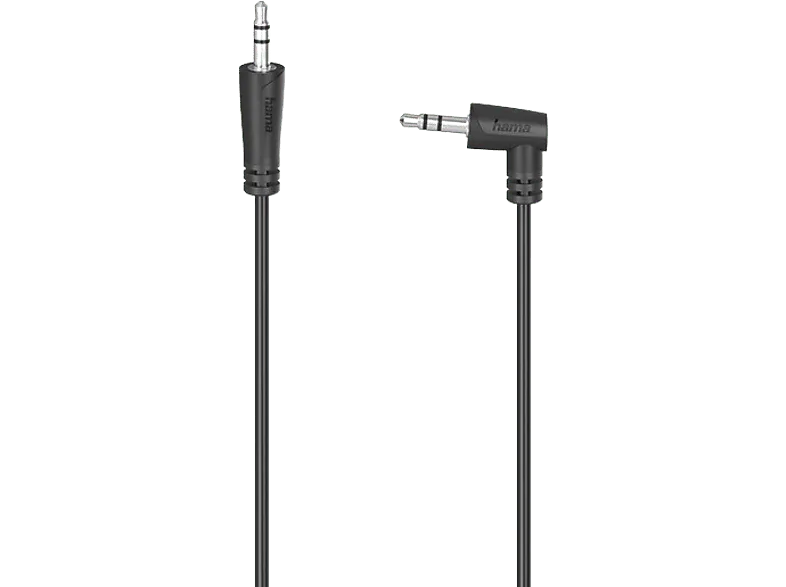 Cable audio - Hama 00200723, De Jack 3.5 mm a 3,5-mm de 90°, 1.5 m, Negro