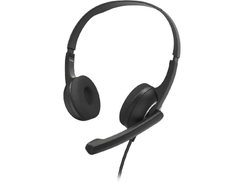 Auriculares - Hama HS-P150 V2, De diadema, Con cable, Micrófono, Supraaurales, Negro
