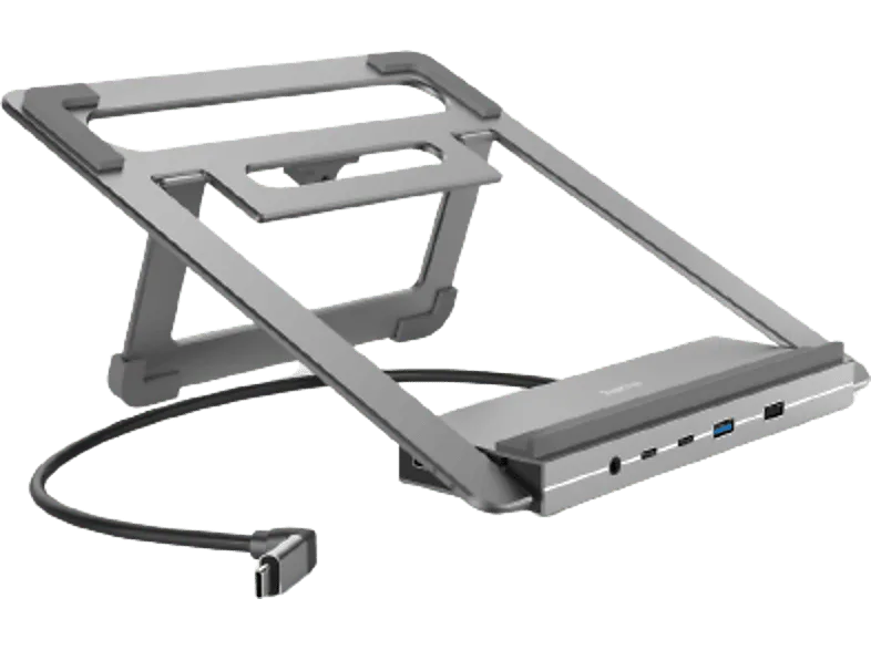 Docking station - Hama 00200139, 12 puertos en 1, Conector USB C, Resolución 4K, Puerto de Audio 3,5 mm, Gris