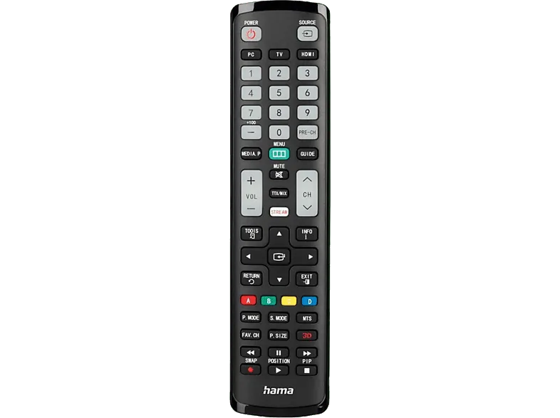 Mando a distancia - Hama 00221060, Para Samsung, Pilas AAA Micro, Negro