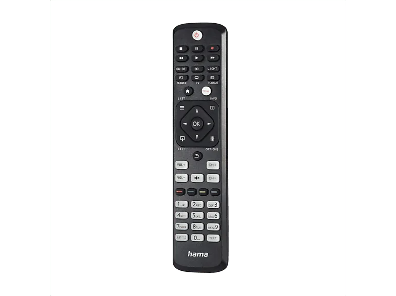 Mando a distancia - Hama 00221063, Compatible con Philips, 46 botones, Funciona pilas AAA, Negro