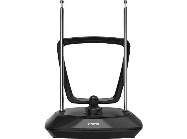 Antena TV Interior - Hama 221082, DVB-T/DVB-T2, Negro