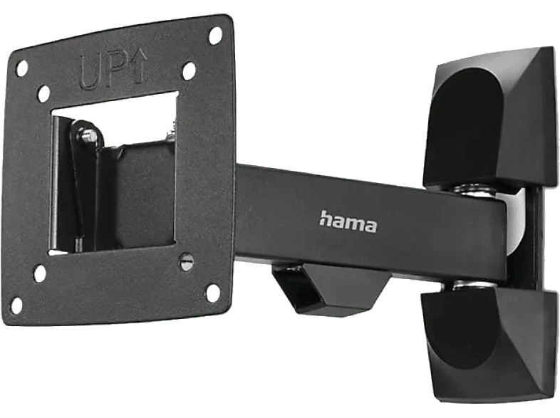 Soporte TV - Hama 00220820, De 10" a 26", Giratorio e inclinable, VESA Hasta 100x100, Máx 15 kg, Negro