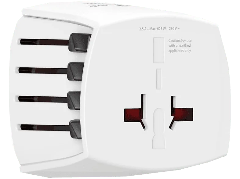 Adaptador de viaje - Hama Muv Micro, Para múltiples destinos, Blanco