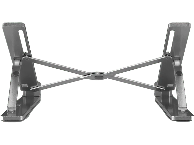 Soporte elevador - Hama 00126813, Carga Máxima 5 kg, Antideslizante, Inclinable, 6 Niveles, Tamaño de portátil: 40 cm, Plata