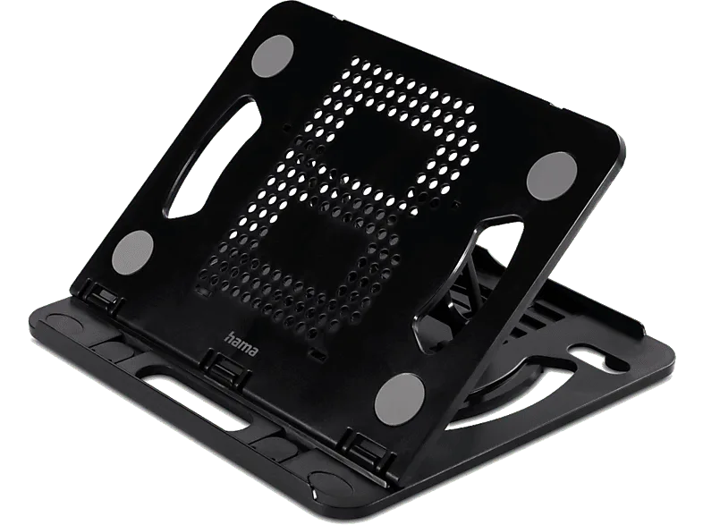 Soporte elevador - Hama 00126817, Antideslizante, Inclinable, Altura Ajustable, Carga Máxima 3.5 kg, Negro