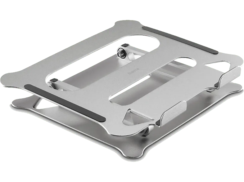 Soporte elevador - Hama 00126815, Tamaño del Portátil 40 cm, Antideslizante, Inclinable, Carga Máxima 5 kg, Plata