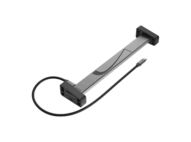Docking station - Hama 00200149, 12 conexiones: USB-A, USB-C, HDMI, DisplayPort, RJ45, Audio Jack, Gris