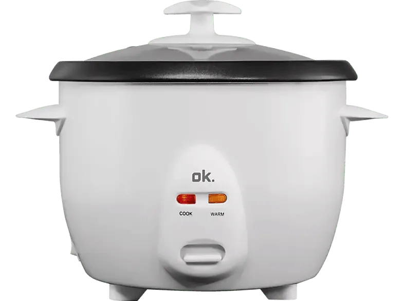 Arrocera - ok. ORI 1140, 1 l, 400 W, Control mecánico, Capa antiadherente, Conservación caliente, Blanco