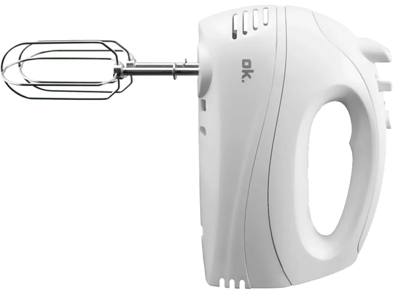 Amasadora de mano - ok. OHM 2519 W, 250 5 velocidades, Botón turbo, Cable 1.8 m, Blanco