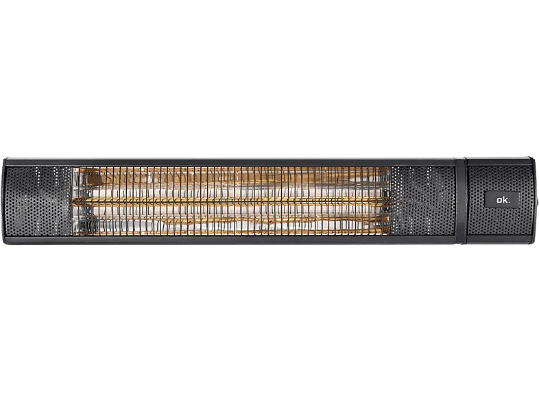 Estufa eléctrica - ok. OPH 206321 ES, Exterior, 2000 W, 3 Niveles de potencia, Soporte pared, Negro