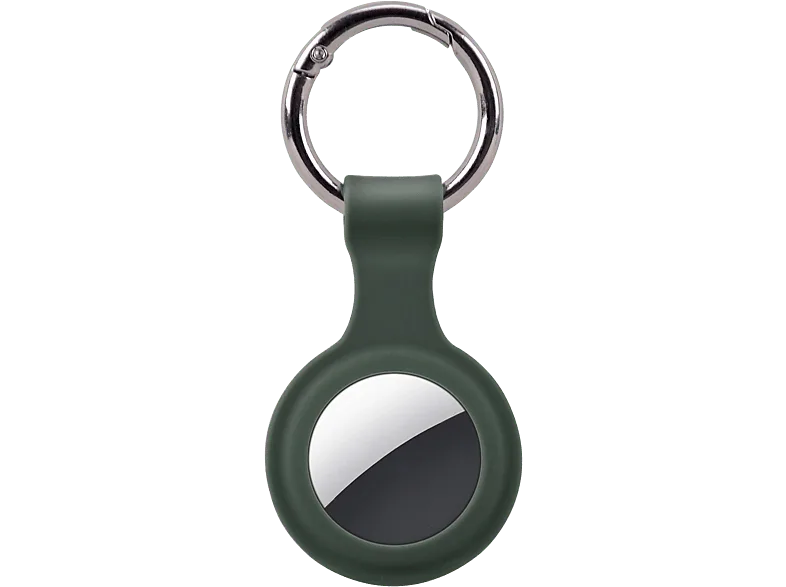 Funda AirTag - ISY IAT-3000-GN, Para Apple AirTag, Con llavero, Silicona, Verde