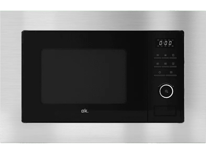 Microondas integrable - ok. OMWG 2022-31 BI DM, 800 W, 5 niveles de potencia, 20 l, Con Grill, Gris y Negro