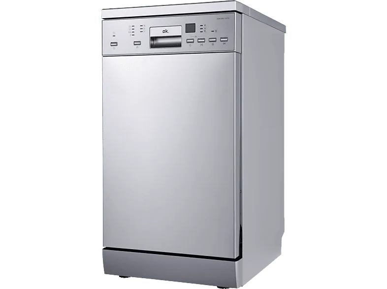 Lavavajillas - ok. ODW 4551-1 E FS, Libre Instalación, 45cm Ancho, 7 Programas, Silver