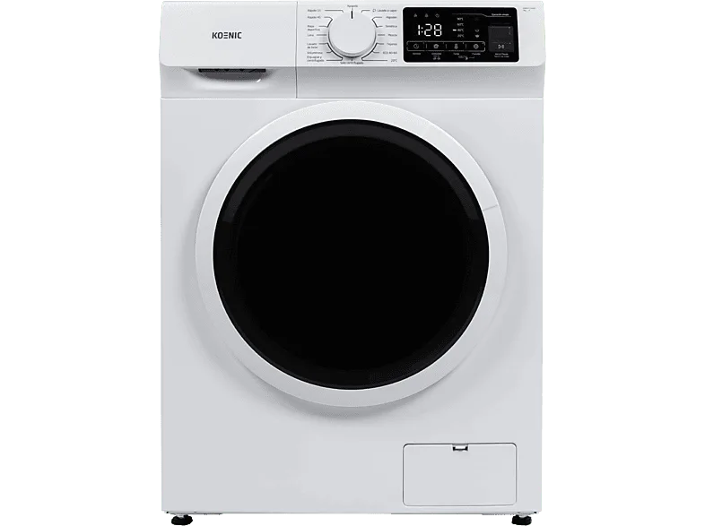 Lavadora carga frontal - KOENIC KWM 9113 A INV, 9 kg, 1400 rpm, 14 programas, Botón de limpieza, Blanco
