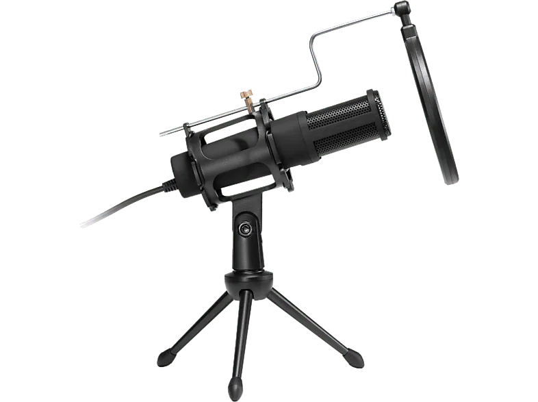 Micrófono - ISY IMI-2500, USB, Con trípode, Negro
