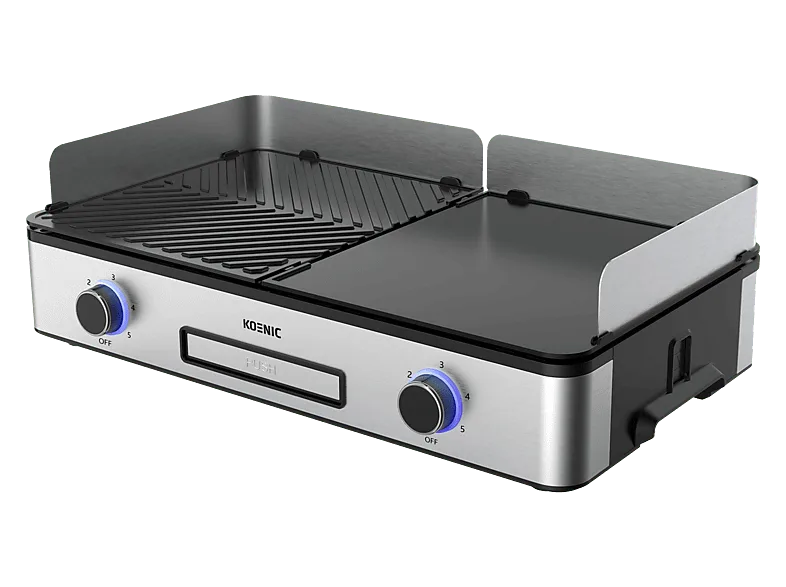 Grill - KOENIC KTG 2424 M, 2400W, Control de Temperatura, Acero inoxidable