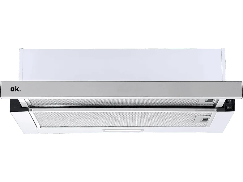 Campana telescópica - ok. OHO 6131 M, 2 velocidades, 387 m³/h, 60 cm, motores, Iluminación LED, C, Inox