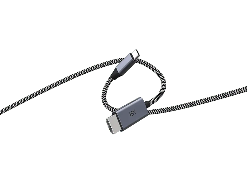 Adaptador USB-C a HDMI - ISY IHD-9000-1, Universal, 2m, 3840x2160, Gris