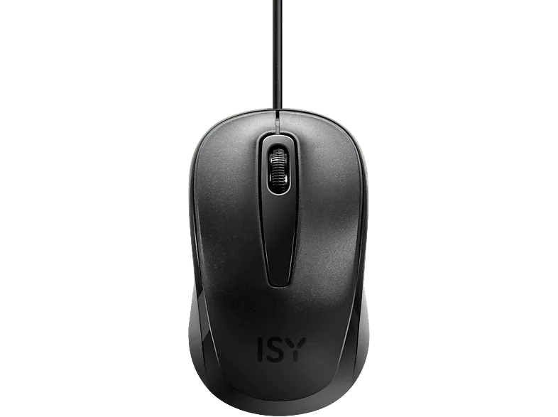 Ratón - ISY ICM-1000-1, Cable, 1000 dpi, 3 Botones, Fácil Conexión Plug&Play, Negro