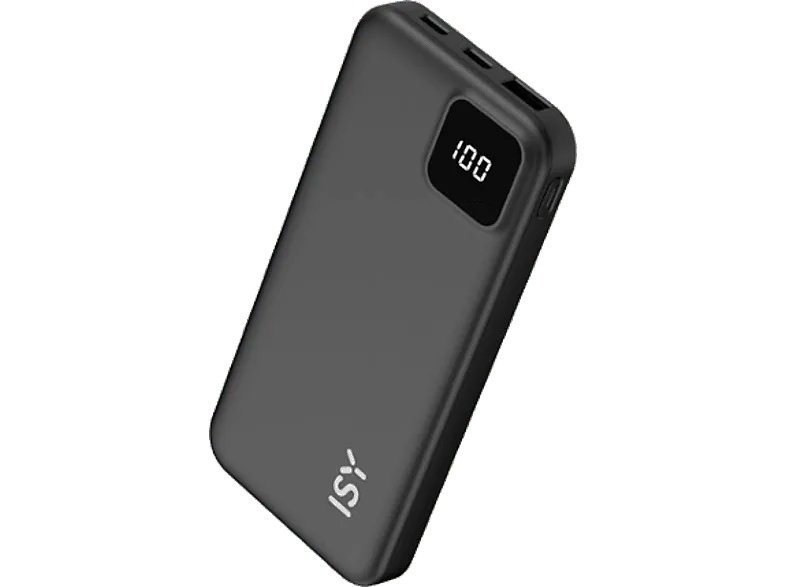 Powerbank - ISY IPP 10001, 10000 mAh, USB-C, USB-A, Negro