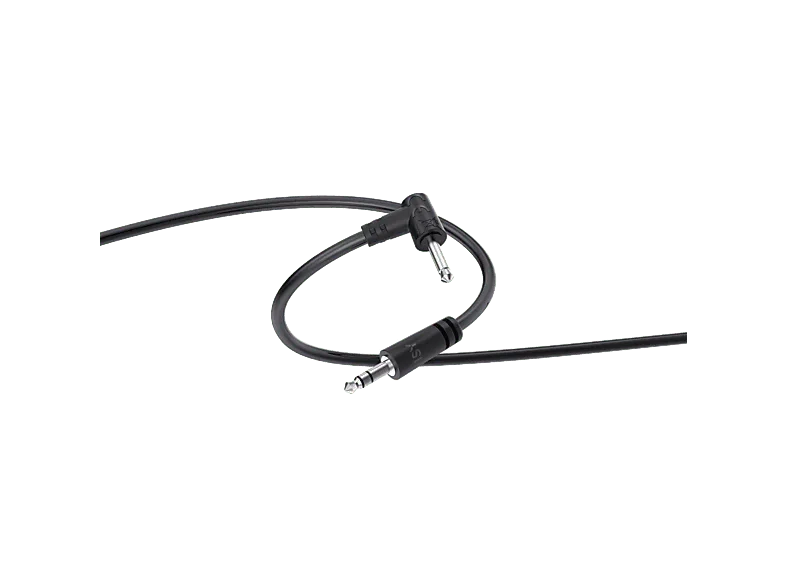 Cable audio - ISY IAU-1030, 0.5 m, Conector en ángulo 90 grados, Negro