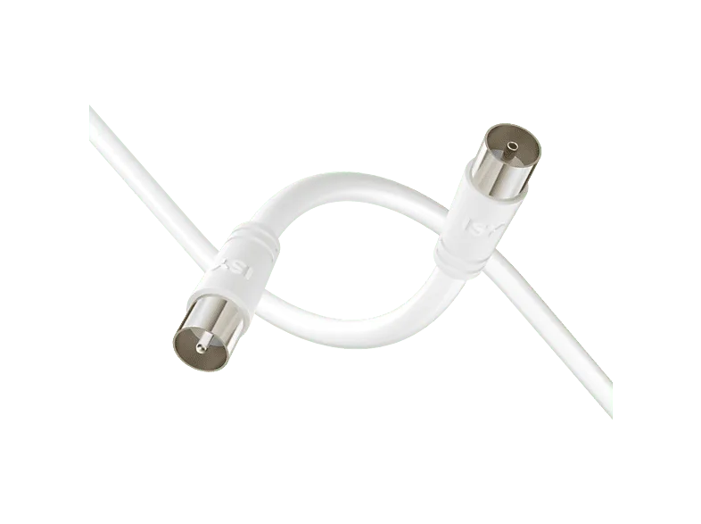 Cable coaxial - ISY ISA-9044, 10 metros, 90DB, Blanco