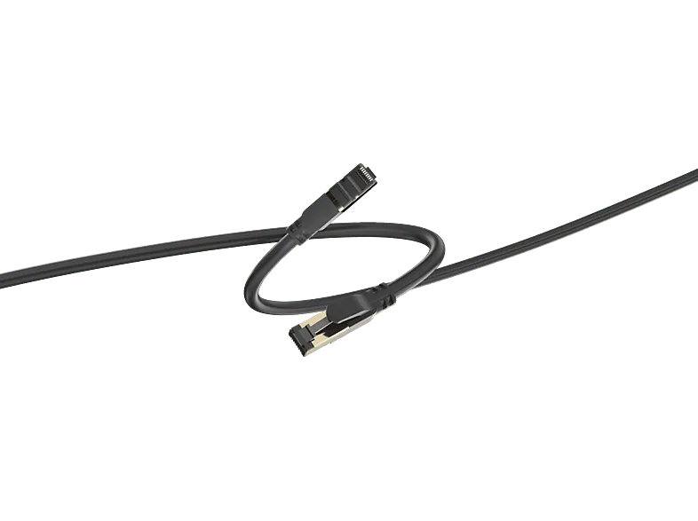 Cable de red - ISY IPC-1011, 1.5m, Cat-8, RJ-45, 40 Gbps, Negro