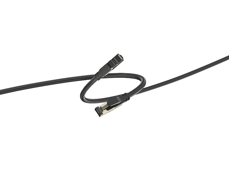 Cable de red - ISY IPC-1015, Cat-8, 5m, RJ-45 a RJ-45, 40 Gbps, Negro