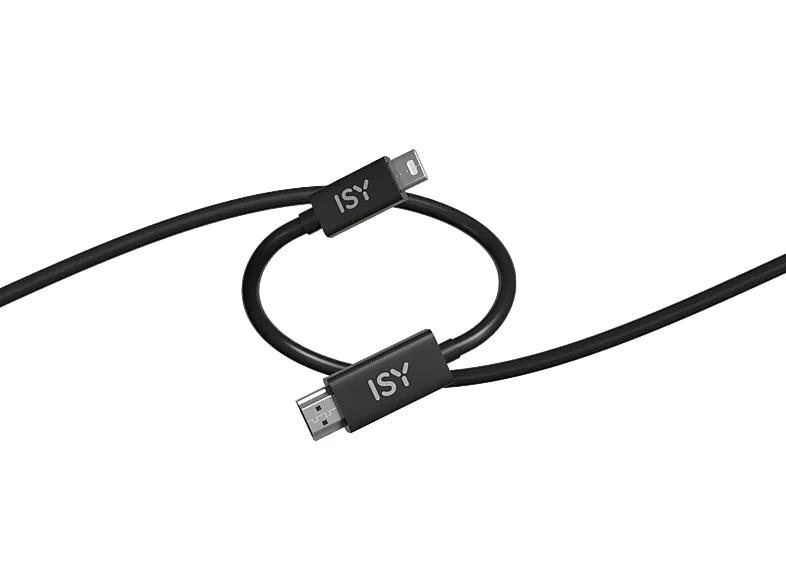 Cable HDMI - ISY IDP-1033, 1.5m, a miniDisplayPort 1.2, Negro