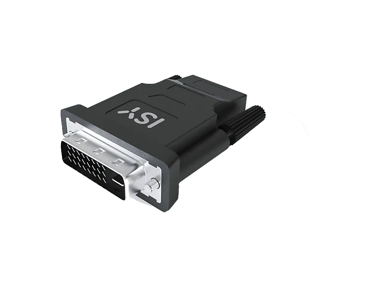 Adaptador cable - ISY IDV-5002, DVI a HDMI, Resolución 4096 x 2160 (4K), Negro