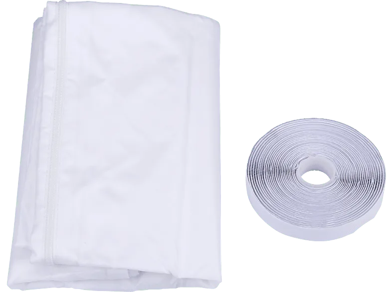 Accesorio aire acondicionado - Koenic KDS 125, 4 Cremalleras, Cinta Autoadherente, 210x90 cm, Blanco