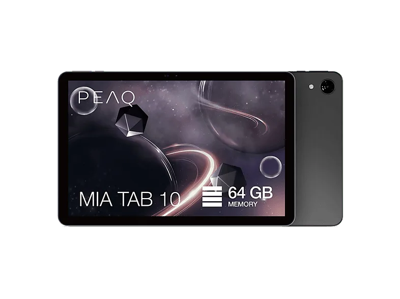 Tablet - PEAQ MIA TAB 10, 10.1" HD, 4GB RAM, 64GB, Allwinner A523, Android 15, IPS Incell, Negro