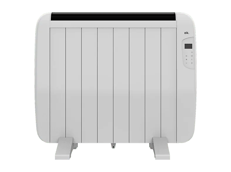 Emisor térmico - ok. 116596, 1200 W, Rango de 5 ºC a 35ºC, 8 elementos, Blanco