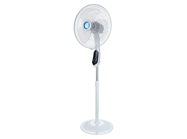 Ventilador de pie - ok. OTF 405526 ES, 55W, 3 Velocidades, Pie/Mesa/Pared, Oscilación, Altura Ajustable, Mando a distancia, Temporizador, Blanco