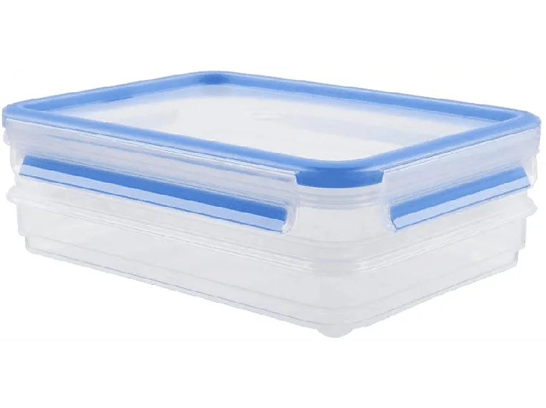 Tupper - Tefal Clip&Close K3028812, 2 unidades, Rectangular, 0.6 L, Plástico