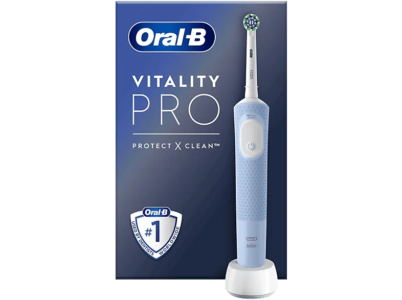 Cepillo eléctrico - Oral-B Vitality Pro, Tecnología 2D, 1 cabezal, Azul