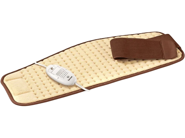 Almohadilla eléctrica - Beurer HK49, 100 W, 3 Niveles de temperatura, 90 min, Algodón suave, Beige