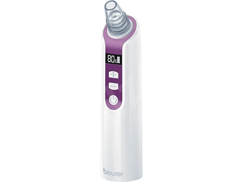 Limpiador facial - Beurer FC-41, 3 W, Tecnología de vacío en 1, Autonomía 1.5 h, LCD, 5 Niveles, Blanco