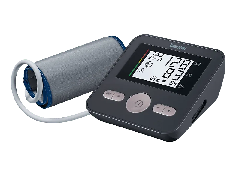 Tensiómetro - Beurer BM2R BEAT+, Detección Arritmia, Memoria 4 x 30 Mediciones, Pantalla de Fácil Lectura, Negro