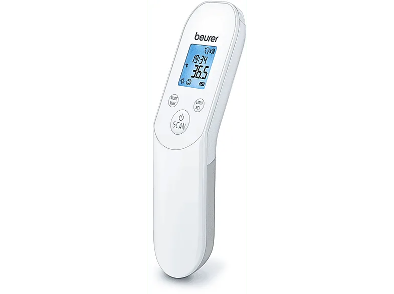 Termómetro - Beurer FT 85, Infrarrojos, 60 memorias, Pantalla LCD, Blanco