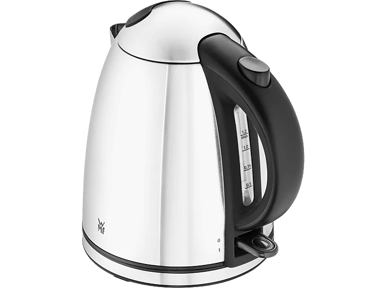 Hervidor de agua - WMF Stelio, 2400W, 1.2 L, Indicador luminoso agua, Filtro antical extraíble, Asa goma antideslizante, Acero inoxidable Cromargan
