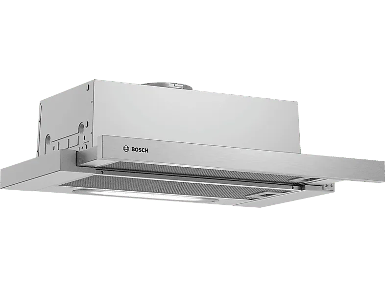 Campana telescópica - Bosch Serie 4 DFT63AC50, 3 velocidades, 360m³/h, 60 cm, Extra Silencio, Inox