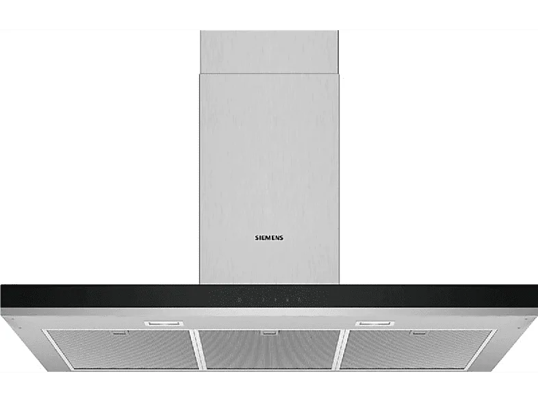 Campana decorativa - Siemens LC96BHM50, 604 m³/h, 4 potencias, 90 cm, Inox