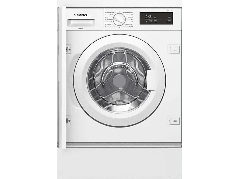 Lavadora integrable - SIEMENS WI12W327ES, Serie IQ500, 8 kg, 1200 rpm, programas, WaterPerfect Plus, VarioSpeed, Blanco