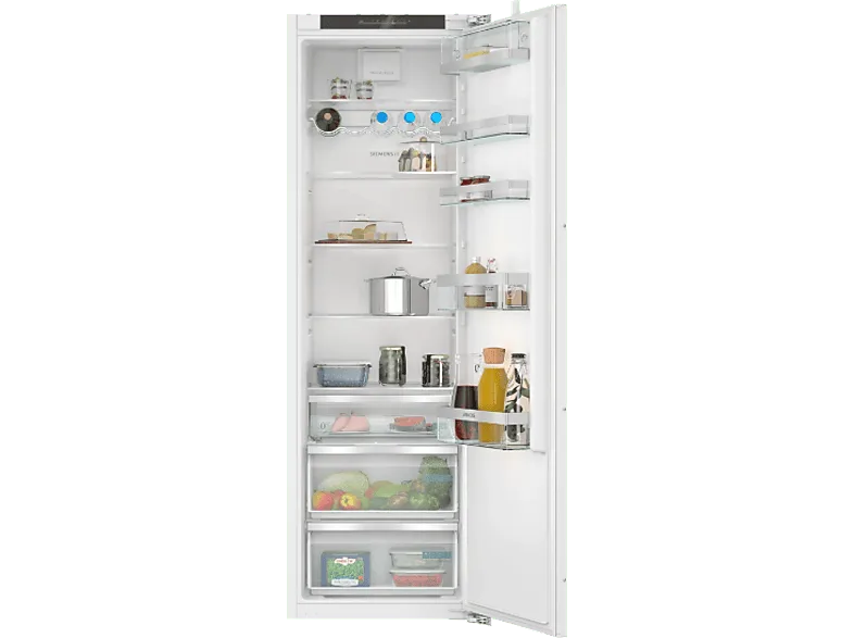 Frigorífico una puerta - Siemens KI81RADD0, IQ500, No frost, 174.9 cm, 310 l, Cajón hyperFresh, Función de súper refrigeración, Blanco