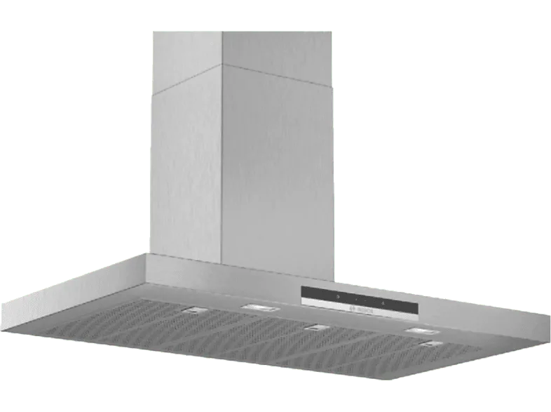 Campana decorativa - Bosch DWB97IM50, Decorativa, 710 m³/h, 3 potencias + intensiva, 90 cm, Inox