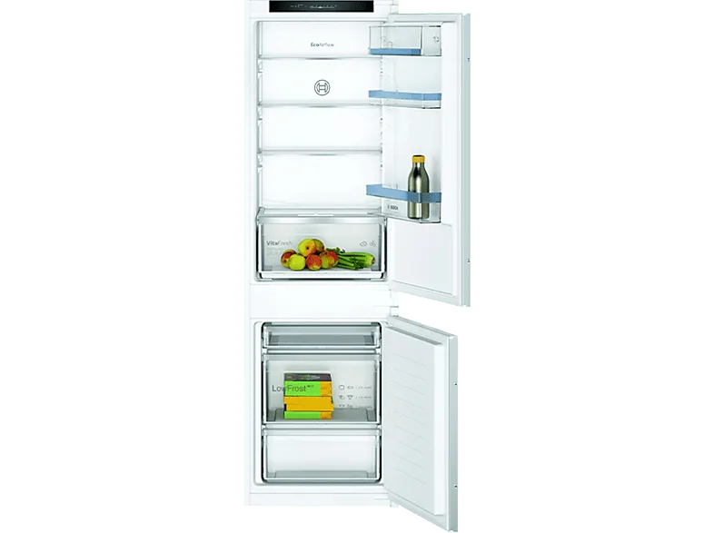 Frigorífico combi integrable - Bosch KIV86VSE0, Low Frost, 277l, VitaFresh XXL, Cajón BigBox, 177.2 cm, Sin panelar (imagen 1 de 3)